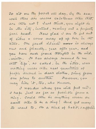 Lot #695 Maxfield Parrish: Parrish politely declines sending a sketch as ?they invariably end up in the waste basket, and for very good reasons? - Image 2