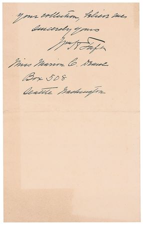 Lot #64 William H. Taft: ?There are those who think that chorography indicates much of the character of the writer; but I doubt it? - Image 2