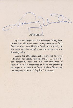 Lot #1686 Johnny Unitas - Image 2