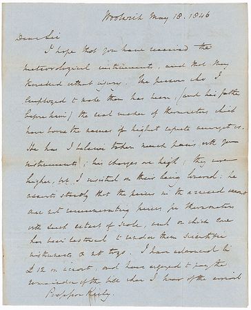 Lot #265 Edward Sabine: The notable geophysicist: “We are now determining the constants of temperature of the magnets” - Image 1