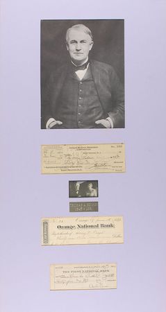 Lot #195 Thomas, Mina, and Charles Edison Checks - Image 1