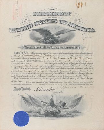 Lot #57 Theodore Roosevelt Signed Document - Image 1