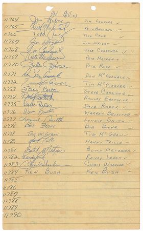 Lot #1639 Philadelphia Phillies Sign-In Sheet - Image 2