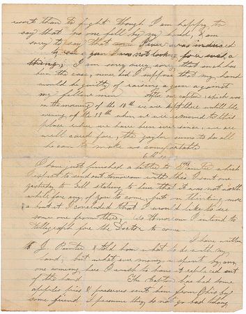 Lot #170 John Brown: Edwin Coppock: A remorseful letter from a Harpers Ferry raider: “I have saw my folly to late & must now suffer the consequences, which I suppose will be death” - Image 2