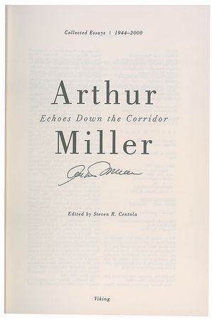 Lot #785 Arthur Miller Book - Image 1