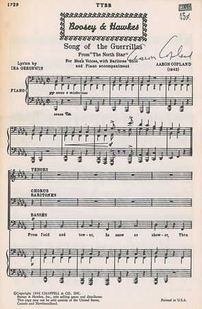 Lot #974 Aaron Copland Sheet Music - Image 2