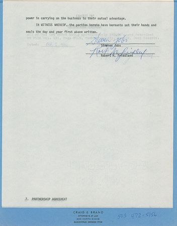 Lot #215 Steve Jobs Document Signed - Image 2