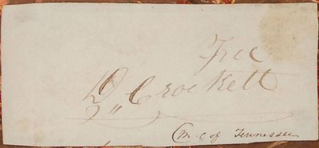 Lot #378 David Crockett: Excessively scarce signature of the iconic folk hero and Alamo defender - Image 2