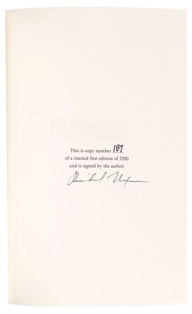 Lot #130 Richard Nixon Book - Image 1