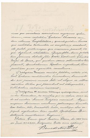 Lot #249 Pope Benedict XV Signed Document - Image 2