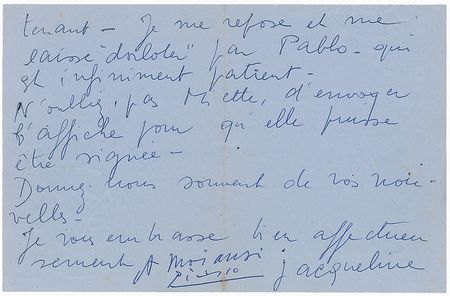 Lot #696 Pablo Picasso: ?A moi ami, Picasso? - Image 2