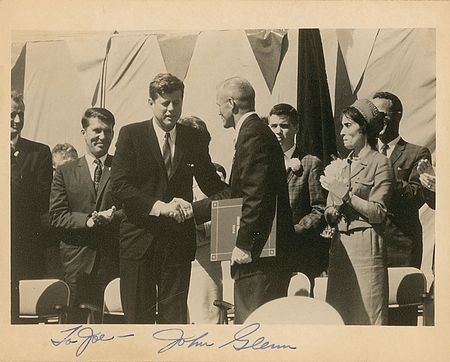 Lot #593 John Glenn Signed Photographs - Image 1