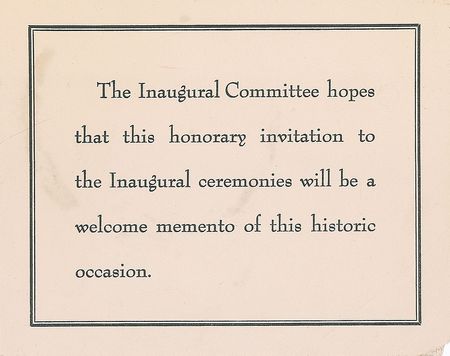 Lot #109 John F. Kennedy Inaugural Ball Invitation - Image 2