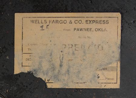Lot #441 Wells Fargo Strongbox: Original Wells Fargo strong box from the Pawnee, Oklahoma, route - Image 5