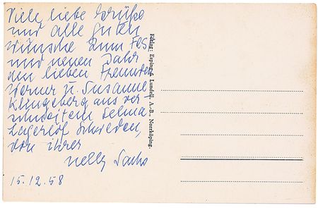 Lot #1745 Nelly Sachs Handwritten Letter Signed - Image 1