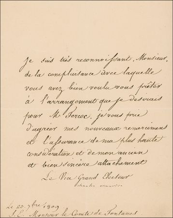 Lot #1691 Charles Maurice de Talleyrand-Périgord Signed Letter - Image 1