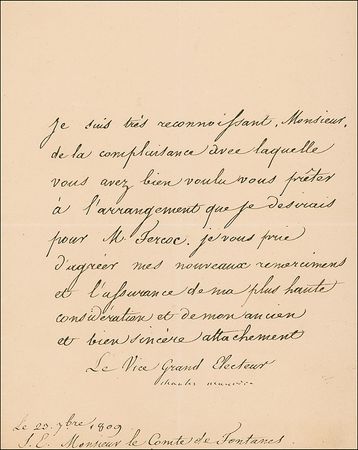 Lot #1691 Charles Maurice de Talleyrand-Périgord Signed Letter - Image 2
