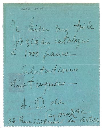 Lot #560 Andre Dunoyer de Segonzac Print - Image 1