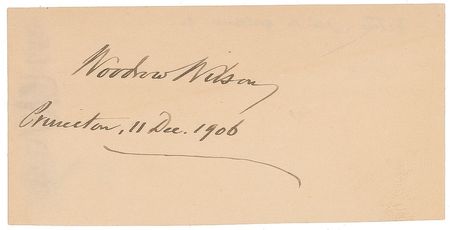 Lot #61 Woodrow Wilson Signature - Image 2