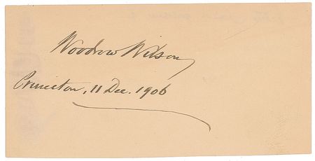 Lot #61 Woodrow Wilson Signature - Image 1