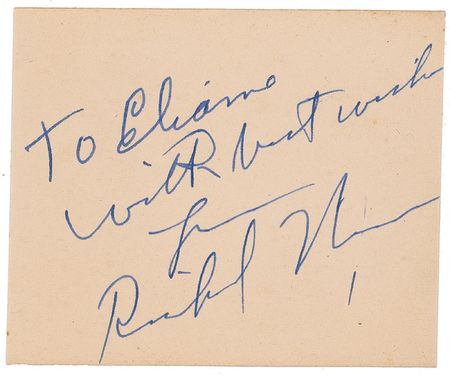Lot #1655 Richard Nixon Signature - Image 1