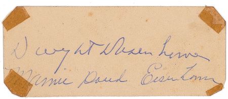 Lot #1653 Dwight and Mamie Eisenhower Signature - Image 1
