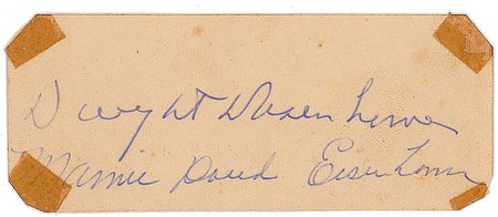 Lot #1653 Dwight and Mamie Eisenhower Signature - Image 2