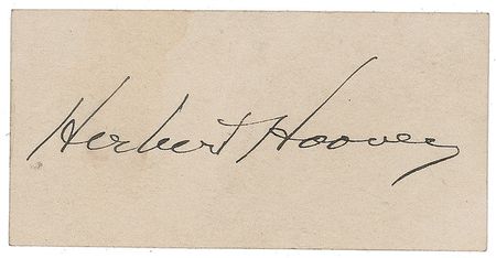 Lot #1654 Herbert Hoover Signature - Image 1