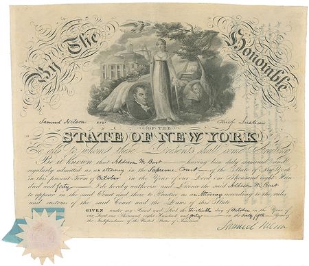 Lot #359 Supreme Court: Samuel Nelson - Image 1