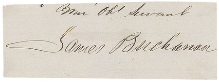 Lot #25 James Buchanan Signature