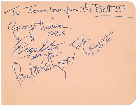 Lot #893 Beatles: Choice set of Fab Four signatures obtained at their 1963 homecoming - Image 1