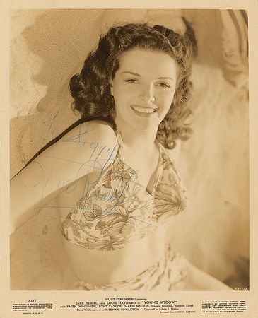 Lot #1845 Jane Russell Signed Photograph - Image 1