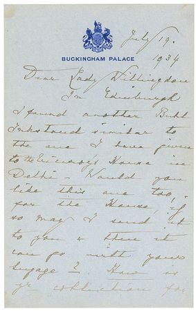 Lot #431 Queen Mary of Teck Handwritten Letter Signed - Image 1