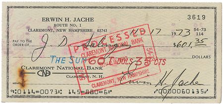 Lot #720 J. D. Salinger Check - Image 2