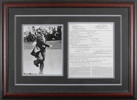 Lot #1221 Groucho Marx Signed Document - Image 1