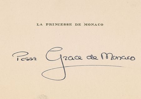 Lot #1326 Grace Kelly Signature - Image 1