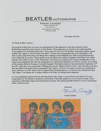 Lot #895 Beatles Signed Sgt. Pepper Album - Image 8