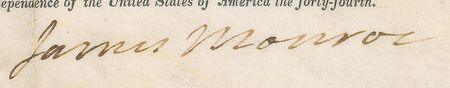 Lot #11 James Monroe Signed Document - Image 2