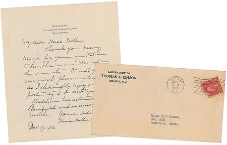 Lot #228 Thomas Edison Signature - Image 2