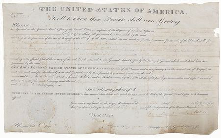 Lot #16 Andrew Jackson Signed Document