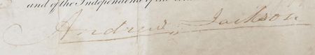 Lot #16 Andrew Jackson Signed Document - Image 2