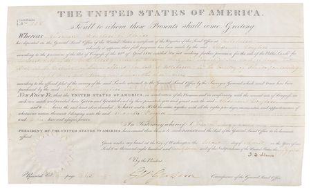 Lot #12 John Quincy Adams Signed Document