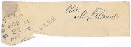Lot #21 Millard Fillmore Franking Signature