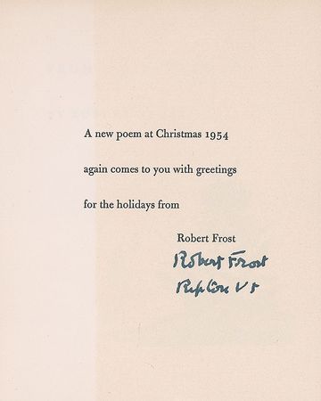 Lot #678 Robert Frost Special Edition Booklet - Image 1