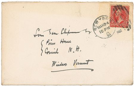 Lot #680 Childe Hassam: ?If Mrs. Hassam will not come with me I will fall in on you all alone one of these days?or nights? - Image 2