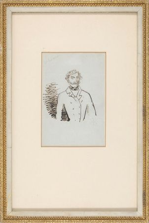 Lot #739 William Makepeace Thackeray: Scarce pen-and-ink portrait of Colonel Newcome, star of one of his most successful novels - Image 2