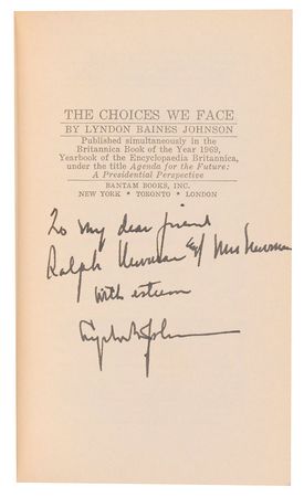 Lot #115 Lyndon B. Johnson Book - Image 1