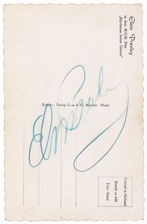 Lot #949 Elvis Presley Signed Photograph - Image 1