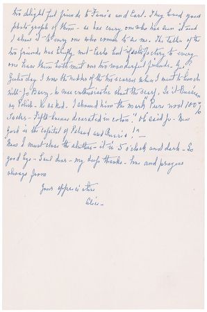 Lot #831 Alice B. Toklas Handwritten Letter Signed - Image 2
