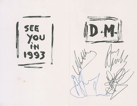 Lot #1014 Depeche Mode Christmas Card - Image 1